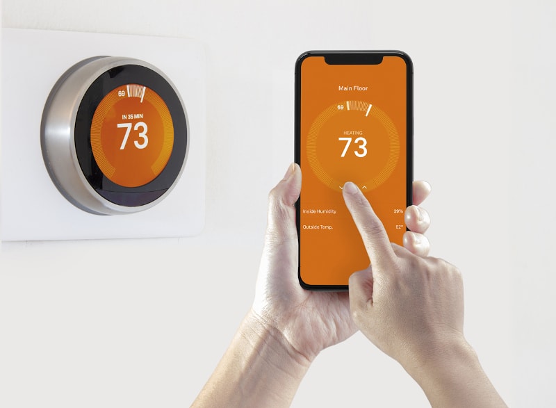 Smart Thermostat Orange