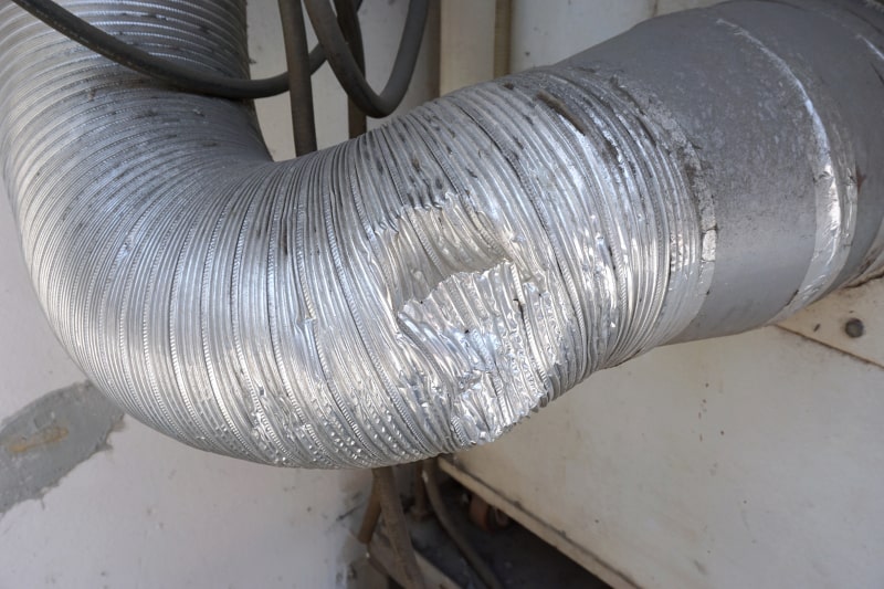 damaged ductwork